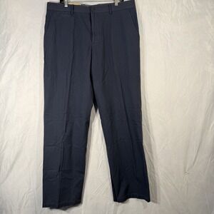 Tommy Hilfiger Men's Window Pane Dress Khaki Pants Blue FITS 38x32 Dress Preppy